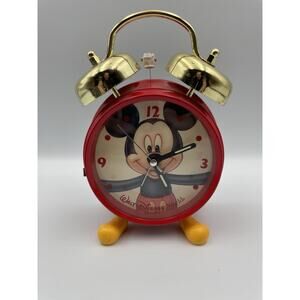 Vintage Disney Time Works Mickey Mouse Alarm Clock - Parts Only